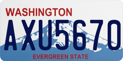 WA license plate AXU5670
