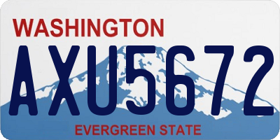 WA license plate AXU5672