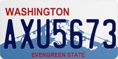 WA license plate AXU5673