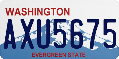 WA license plate AXU5675