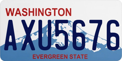 WA license plate AXU5676