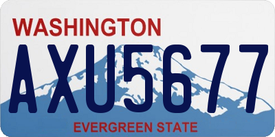 WA license plate AXU5677