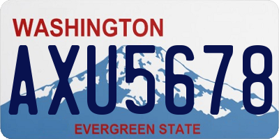 WA license plate AXU5678