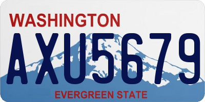 WA license plate AXU5679