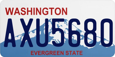WA license plate AXU5680
