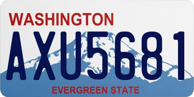 WA license plate AXU5681