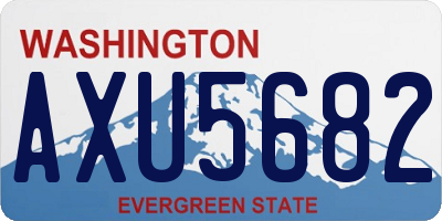 WA license plate AXU5682