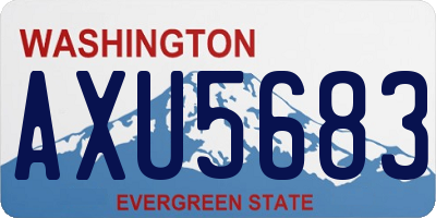WA license plate AXU5683