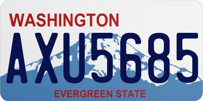 WA license plate AXU5685