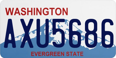 WA license plate AXU5686