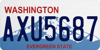 WA license plate AXU5687