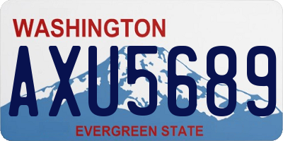 WA license plate AXU5689