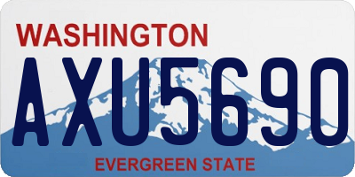 WA license plate AXU5690