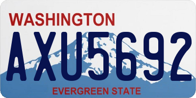 WA license plate AXU5692