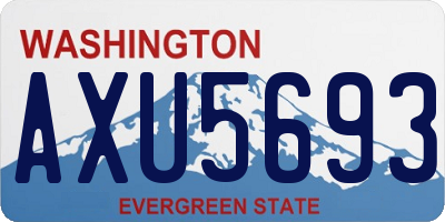 WA license plate AXU5693