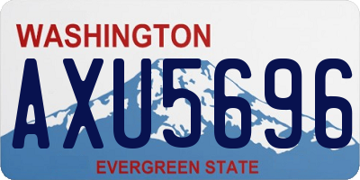 WA license plate AXU5696