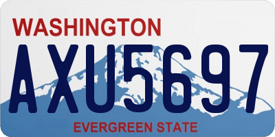 WA license plate AXU5697