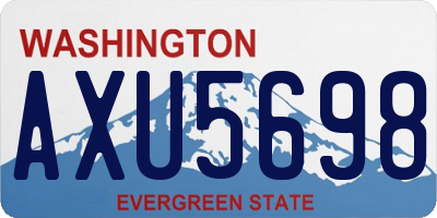 WA license plate AXU5698