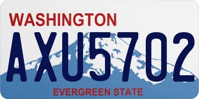 WA license plate AXU5702