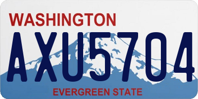 WA license plate AXU5704