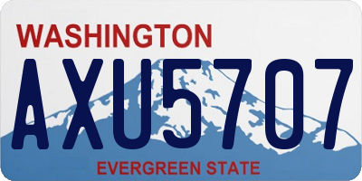 WA license plate AXU5707