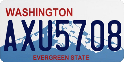 WA license plate AXU5708
