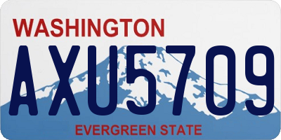WA license plate AXU5709