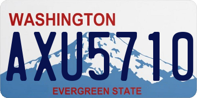 WA license plate AXU5710