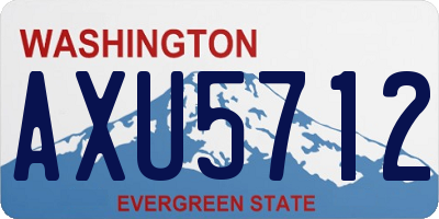 WA license plate AXU5712