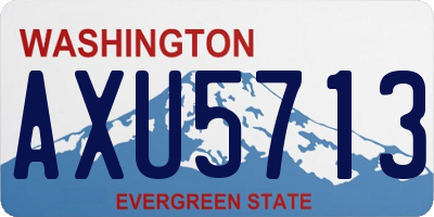 WA license plate AXU5713