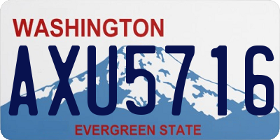 WA license plate AXU5716