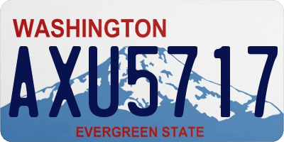 WA license plate AXU5717