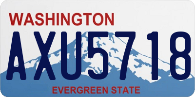 WA license plate AXU5718