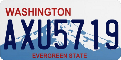 WA license plate AXU5719