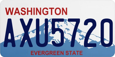 WA license plate AXU5720