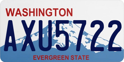WA license plate AXU5722
