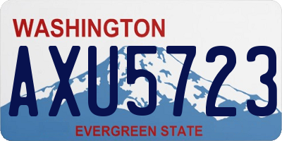 WA license plate AXU5723