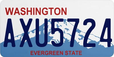 WA license plate AXU5724