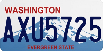 WA license plate AXU5725