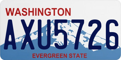 WA license plate AXU5726