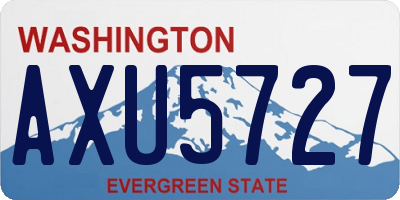 WA license plate AXU5727
