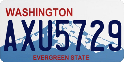 WA license plate AXU5729