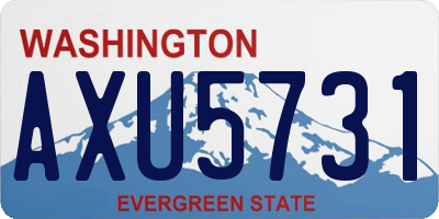 WA license plate AXU5731