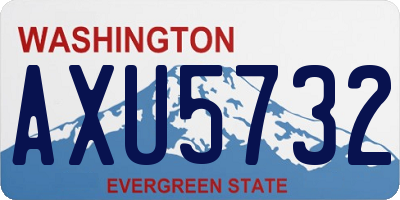 WA license plate AXU5732