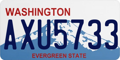 WA license plate AXU5733