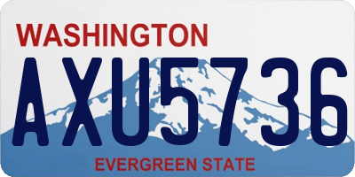 WA license plate AXU5736