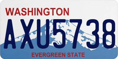 WA license plate AXU5738