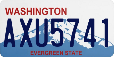 WA license plate AXU5741