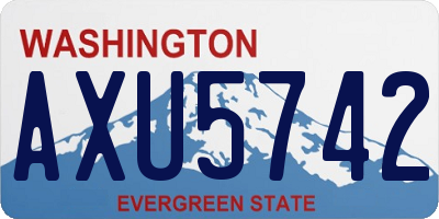 WA license plate AXU5742