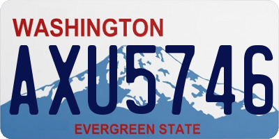 WA license plate AXU5746